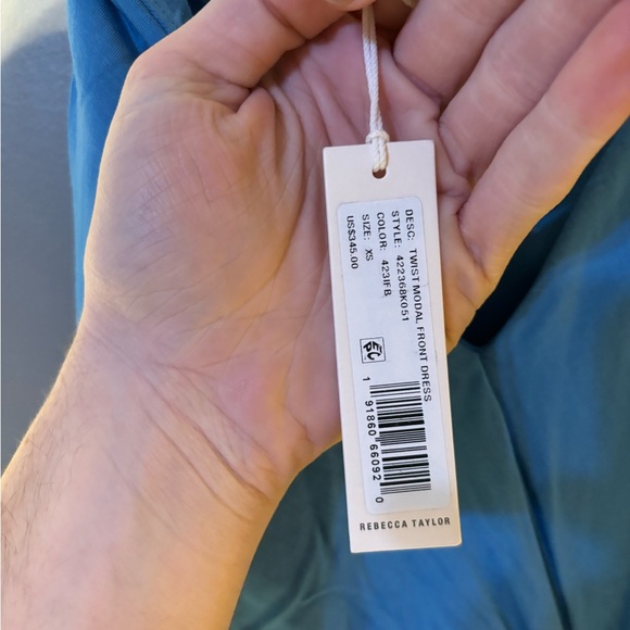 Rebecca Taylor Modal Twist Front Dress Size XS - Picture 6 of 6